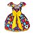 Vestido Festa Junina São João Quadrilha Caipira Xadrez Bandeirinhas Colorido - Imagem 2
