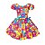 Vestido Festa Junina São João Quadrilha Caipira Xadrez Colorido Floral - Imagem 1