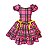 Vestido Festa Junina São João Quadrilha Caipira Xadrez Rosa e Preto - Imagem 1