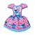 Vestido Festa Junina São João Quadrilha Caipira Xadrez Stitch e Angel Rosa - Imagem 1