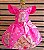 Vestido Capivara Pink Luxo Temático Infantil Festa - Imagem 1