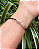 Pulseira de Prata 950 e Couro com fecho lagostinha - Imagem 4