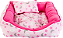 Caminha pet luxo com travesseiro e almofada dupla face, cor rosa lua - Imagem 1