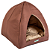 Caminha Toca Iglu com Almofada Dupla Face Marrom - Imagem 1