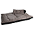 Colchonete Futon com Pillow Top Preto com Cinza - Imagem 1
