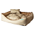 Caminha pet luxo com travesseiro e almofada dupla face Marrom Bolinha - Imagem 3