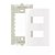CONJ 4X2 PLACA + SUPORTE 2 POSTOS SEPARADOS BR SLEEK - 16024 - Imagem 1