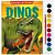 BRINCANDO COM AQUARELA DINOSSAUROS - Imagem 1