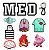 Pins / Botons para Crocs Kit Medicina - MED - Imagem 2