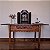 Mesa de Apoio Rústica c/ Gaveta e Saia Entalhadas - 75x171cm (L x C) - Imagem 1
