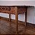 Mesa de Apoio Rústica c/ Gaveta e Saia Entalhadas - 75x171cm (L x C) - Imagem 7