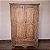 Armário Roupeiro Antigo em Madeira, 1940 - 123x67cm (L x P) - Imagem 1