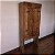 Armário Rústico 2 Portas em Madeira Maciça, Séc. XVIII - 82x34x185cm - Imagem 9