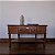 Mesa Lateral Trapezoidal com Gaveta e Prateleira - 100x44x57cm - Imagem 1