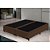 Cama Box Blindado Casal Bipartido AColchoes Suede Marrom 40x138x188 - Imagem 2