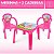 Mesa Mesinha Infantil Rosa Princesa Com 2 Cadeiras Plástica - Imagem 3