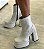 Bota salto alto meia pata off white Sheron - Imagem 2