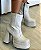 Bota salto alto meia pata off white Sheron - Imagem 3