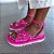 Sandália Papete Valéria Pink esferas douradas - Imagem 1