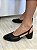 Scarpin bicolor preto salto bloco - Imagem 2