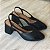 Scarpin bicolor preto salto bloco - Imagem 3