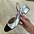 Scarpin slingback salto bloco metalizado prata - Imagem 4