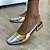 SLINGBACK BICOLOR DOURADO COM PRATA - Imagem 1