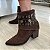 Bota Western Liz Couro com fivelas marrom - Imagem 3