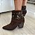Bota Western Liz Couro com fivelas marrom - Imagem 1