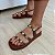 Sandália Flatform Giovana com esferas marrom - Imagem 3