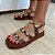 Sandália Flatform Giovana com esferas marrom - Imagem 1