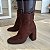 Bota cano médio Veronica camurça chocolate - Imagem 1
