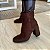 Bota cano médio Veronica camurça chocolate - Imagem 2