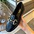 Mocassim Karine preto com corrente dourada - Imagem 2