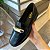 Mocassim Isis preto com detalhe metalizado dourado - Imagem 2