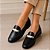Mocassim Isis preto com detalhe metalizado dourado - Imagem 1