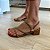 sandália salto baixo Éster caramelo brilhos - Imagem 2