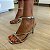 Sandália salto fino Kate com strass prata - Imagem 1