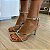 Sandália salto fino Kate com strass prata - Imagem 3
