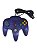 CONTROLE NINTENDO 64 ROXO UVA TRANSLÚCIDO - USADO - Imagem 1