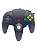 CONTROLE NINTENDO 64: CINZA CHUMBO - ANALÓGICO DE GAMECUBE - USADO - Imagem 1