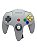 CONTROLE NINTENDO 64: CINZA - ANALÓGICO DE GAMECUBE - USADO - Imagem 1