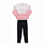Conjunto Feminino Infantl Casaco bordado calça Paraiso 14799 - Imagem 1