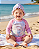 Conjunto Bebê Feminino Linha Praia com Chapéu Lebhua 15290 - Imagem 1
