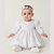 Vestido Bebê Batizado Tule com Pérolas Manga Longa 129 - Imagem 1