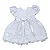 Vestido Bebê Batizado Tule com Pérolas manga Curta 087 - Imagem 3