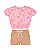 Conjunto Infantil Feminino Camiseta e Shorts Lebhua 16711 - Imagem 2