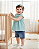 Conjunto Bebê Feminino Curto Bata Shorts Jeans Paraiso 13977 - Imagem 1