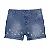 Conjunto Bebê Feminino Curto Bata Shorts Jeans Paraiso 13977 - Imagem 4