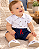 Macacão Bebê Masculino Curto Estampado e Jeans Paraiso 15471 - Imagem 1